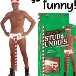 Egpull<CANDY CANE STUD UNDIES Underwear Christmas White Briefs Funny GaG Joke Prank Men - Miniature Marvels: Airplane Models & Painted Dice