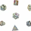 Dice<Carouse l/ White: Festive Polyhedral Dice Set (7's) CHX 27440 - Miniature Marvels: Airplane Models & Painted Dice