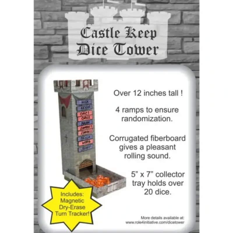 Shop All*Caslte Keep Dice Tower w/ Magnetic TT - Miniature Marvels: Airplane Models & Painted Dice