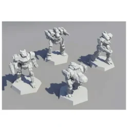 Shop All*Catalyst Game Labs BattleTech: Inner Sphere Striker Lance Miniature Force Pack , Grey - Miniature Marvels: Airplane Models & Painted Dice