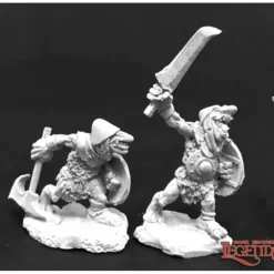 Miniature<Cave Goblin Warriors (2): Dark Heaven Legends RPR 03776 - Miniature Marvels: Airplane Models & Painted Dice