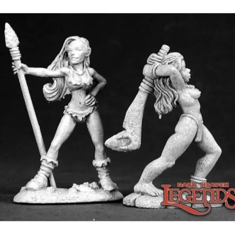 Miniature<Cavegirls (2): Dark Heaven Legends RPR 03303 - Miniature Marvels: Airplane Models & Painted Dice
