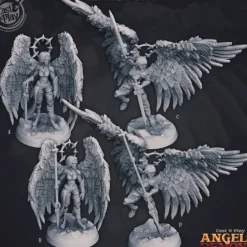 Miniature<Celestial Guardian - Miniature Marvels: Airplane Models & Painted Dice