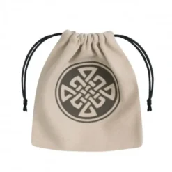 Shop All*Celtic Beige & Black Dice Bag QWS BCEL101 - Miniature Marvels: Airplane Models & Painted Dice