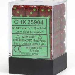Shop All*Chessex CHX25904 D6 Cube 12mm Speckled Strawberry Dice - Miniature Marvels: Airplane Models & Painted Dice