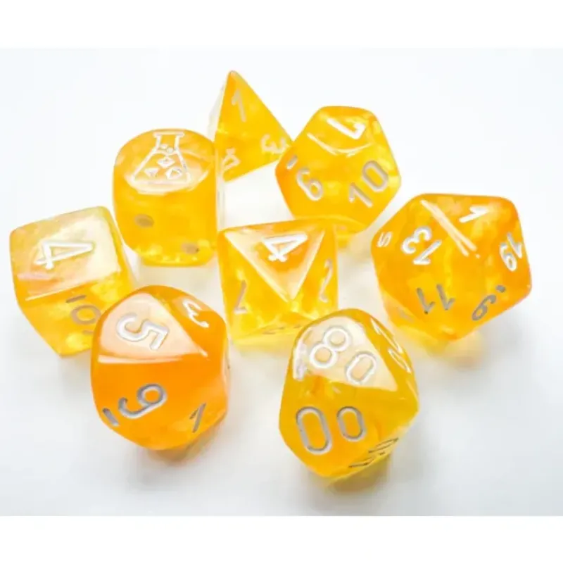 Shop All*Chessex CHX30053 Lab Dice Borealis Canary/white Luminary - Miniature Marvels: Airplane Models & Painted Dice