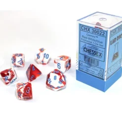 Shop All*Chessex CHX30022 Lab Dice Gemini Red-White Dice w/ Red numbers - Miniature Marvels: Airplane Models & Painted Dice