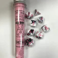 Shop All*Chessex CHX30043 Lab Dice Gemini Black-White w/Pink Numbers - Miniature Marvels: Airplane Models & Painted Dice