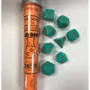 Shop All*Chessex CHX30039 Lab Dice Heavy Turquoise w/Orange Numbers - Miniature Marvels: Airplane Models & Painted Dice