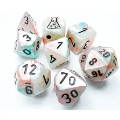 Shop All*Chessex CHX30056 Lab Dice Lustrous Sea Shell/black Luminary - Miniature Marvels: Airplane Models & Painted Dice
