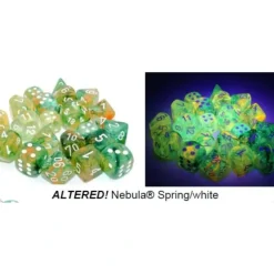 Shop All*Chessex CHX27555 Luminary Nebula Spring Dice w/ White Numbers - Miniature Marvels: Airplane Models & Painted Dice