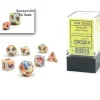 Shop All*Chessex CHX20442 Mini-Polyhedral Festive Circus w/ Black numbers. - Miniature Marvels: Airplane Models & Painted Dice