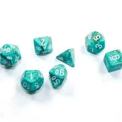 Shop All*Chessex CHX20403 Mini-Polyhedral Oxi-Copper w/ White - Miniature Marvels: Airplane Models & Painted Dice
