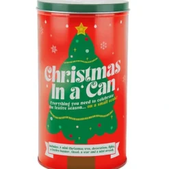 Egpull<Christmas in a Tin Can - Mini Christmas Tree Decoration - Funny Party Gift - Miniature Marvels: Airplane Models & Painted Dice