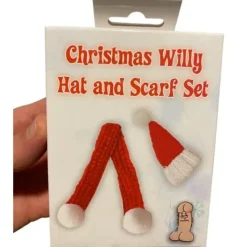 Egpull<Christmas Willy Hat & Scarf Set - Men's Winter Weener Warmer Condom GaG Gift - Miniature Marvels: Airplane Models & Painted Dice