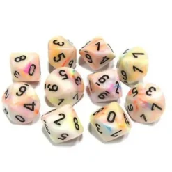Dice<Circus / Black: Festive d10 Dice Set (10's) CHX 27242 - Miniature Marvels: Airplane Models & Painted Dice