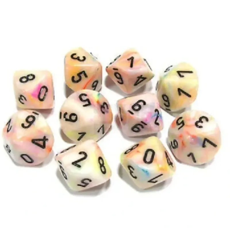 Dice<Circus / Black: Festive d10 Dice Set (10's) CHX 27242 - Miniature Marvels: Airplane Models & Painted Dice