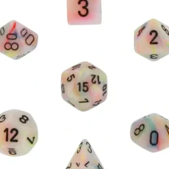 Dice<Circus / Black: Festive Polyhedral Die Set (7's) CHX 27442 - Miniature Marvels: Airplane Models & Painted Dice