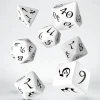 Dice<Classic RPG White & Black Dice Set (7) QWS SCLE02 - Miniature Marvels: Airplane Models & Painted Dice