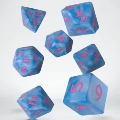 Dice<Classic Runic Glacier & Pink Dice Set (7) QWS SCLR2G - Miniature Marvels: Airplane Models & Painted Dice