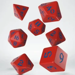 Dice<Classic Runic Red & Blue Dice Set (7) QWS SCLR2A - Miniature Marvels: Airplane Models & Painted Dice