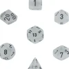 Dice<Clear with Black: Frosted Polyhedral Dice Set (7's) CHX 27401 - Miniature Marvels: Airplane Models & Painted Dice