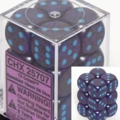 Dice<Cobalt: Speckled 12d6 16mm Dice Set CHX 25707 - Miniature Marvels: Airplane Models & Painted Dice
