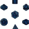 Dice<Cobalt: Speckled Polyhedral Dice Set (7's) CHX 25307 - Miniature Marvels: Airplane Models & Painted Dice