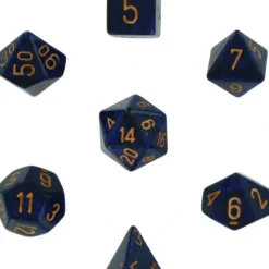 Dice<Cobalt: SpeckledPolyhedral Dice Set (7's) CHX 25337 - Miniature Marvels: Airplane Models & Painted Dice