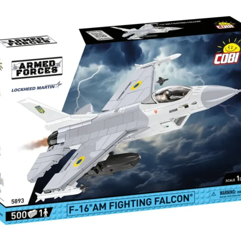 Airplane Model*Cobi 5893 F-16 Fighting Falcon Ukraine AF - Miniature Marvels: Airplane Models & Painted Dice