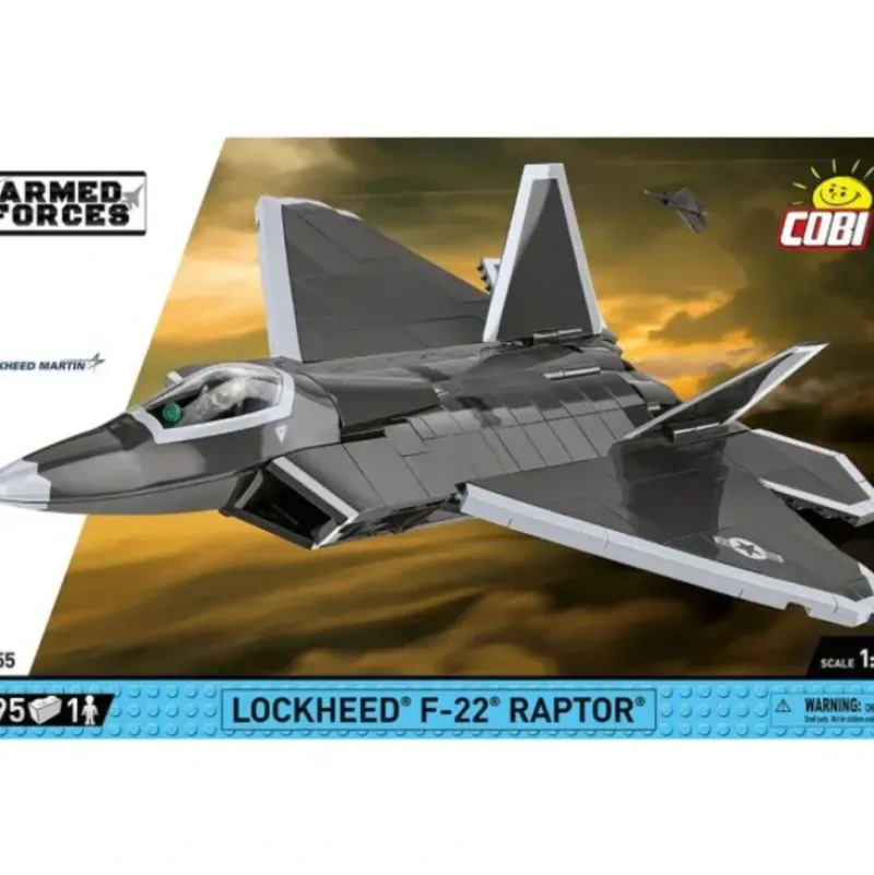 Airplane Model*Cobi 5855 Lockheed F-22 Raptor - Miniature Marvels: Airplane Models & Painted Dice