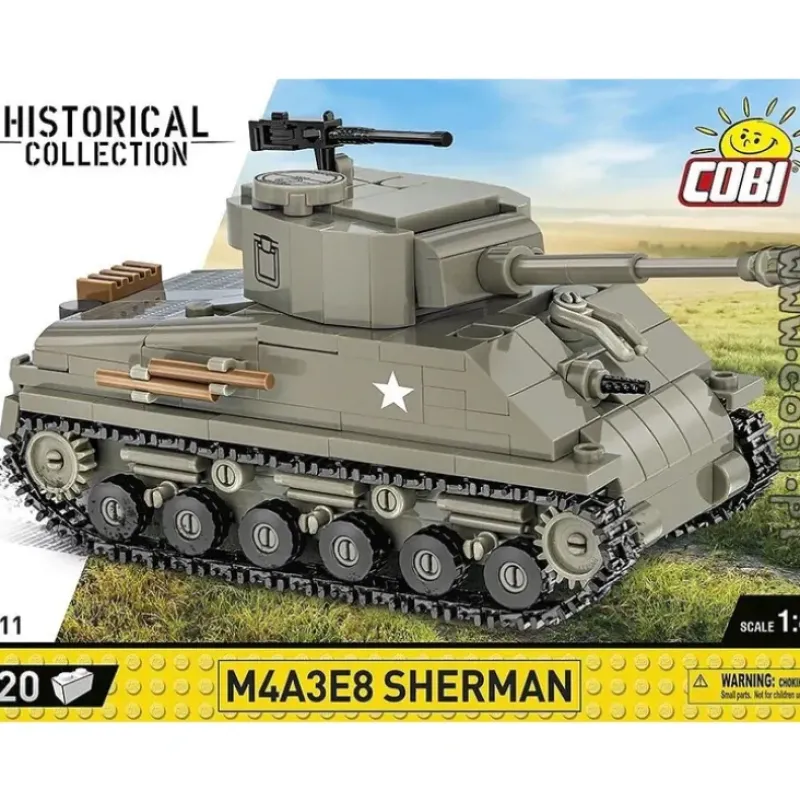 Airplane Model*COBI 2711 M4A3E8 Sherman - Miniature Marvels: Airplane Models & Painted Dice