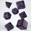 Dice<COC Horror on the Orient Express Black & Purple Dice Set (7) QWS SCTO51 - Miniature Marvels: Airplane Models & Painted Dice