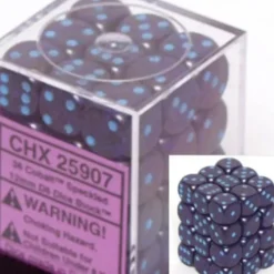 Dice<Colbalt: Speckled 36d6 12mm Dice Block CHX 25907 - Miniature Marvels: Airplane Models & Painted Dice