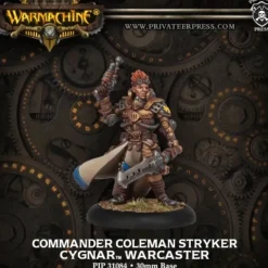 Miniature<Commander Coleman Stryker: Cygnar - Warcaster PIP 31084 - Miniature Marvels: Airplane Models & Painted Dice