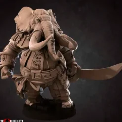 Miniature<Commander Loxodon - Miniature Marvels: Airplane Models & Painted Dice