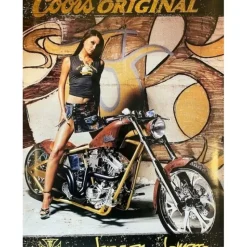 Egpull<Coors Poster HOT SEXY GIRL Jesse James Chopper Motorcycle 25 x 18 Vintage 2004 - Miniature Marvels: Airplane Models & Painted Dice