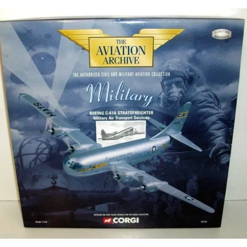 Airplane Model*Corgi AA48104 1:144 Boeing C-97A Stratofreighter Military Air Transport Services - Miniature Marvels: Airplane Models & Painted Dice