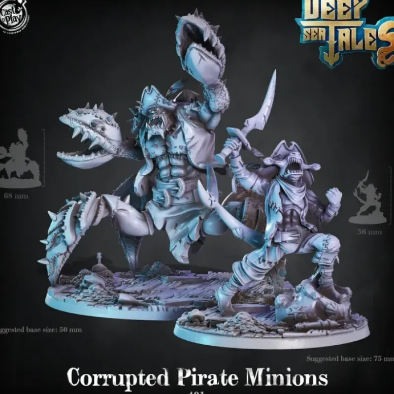 Miniature<Corrupted Pirate Minions - Miniature Marvels: Airplane Models & Painted Dice