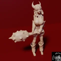 Miniature<Cow Girl, 28mm - Miniature Marvels: Airplane Models & Painted Dice