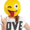 Egpull<Crazy Wink Tongue Emoji Smiley Smile Face Mask Latex Halloween Costume BigMouth - Miniature Marvels: Airplane Models & Painted Dice