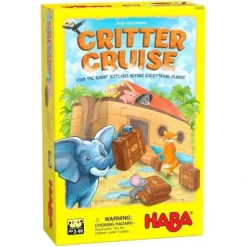 Board Game<Critter Cruise Cooperative Game HAB 305839 - Miniature Marvels: Airplane Models & Painted Dice