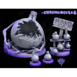 Miniature<Cursed Chromunculus And Minions - Miniature Marvels: Airplane Models & Painted Dice