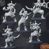 Miniature<Cursed Skeleton Bundle - Miniature Marvels: Airplane Models & Painted Dice
