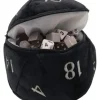 Accessories<D20 Plush Dice Bag - Black - Miniature Marvels: Airplane Models & Painted Dice