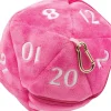 Accessories<D20 Plush Dice Bag - Hot Pink - Miniature Marvels: Airplane Models & Painted Dice