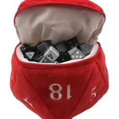 Shop All*D20 Plush Dice Bag - Red - Miniature Marvels: Airplane Models & Painted Dice