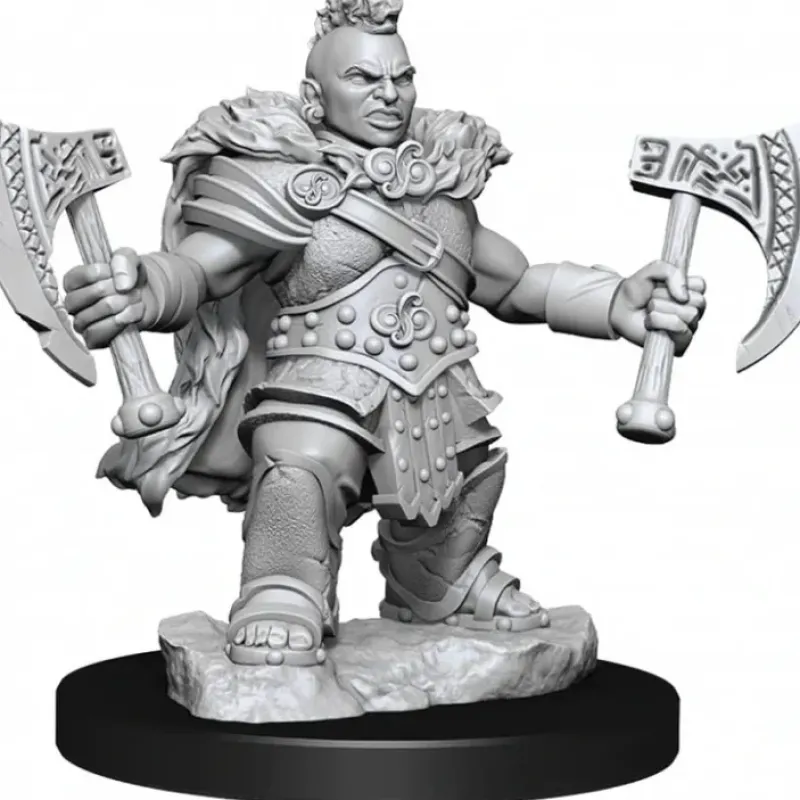 Miniature<D&D Frameworks: W01 - Dwarf Barbarian Female WZK 75031 - Miniature Marvels: Airplane Models & Painted Dice