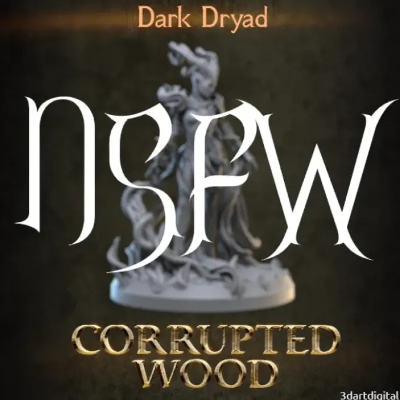 Miniature<Dark Dryad - Miniature Marvels: Airplane Models & Painted Dice