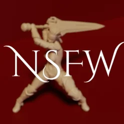 Miniature<Dark Elf, Great sword topless - Miniature Marvels: Airplane Models & Painted Dice